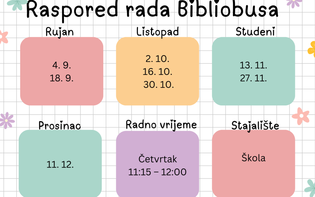 Raspored rada Bibliobusa